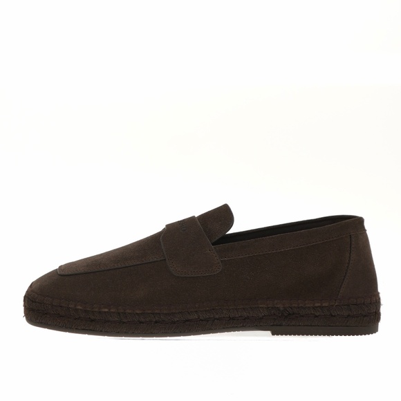 Salvatore Ferragamo Desco Espadrille Dark Brown Suede Leather Size 12 US New main image 6